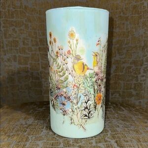 Melrose 85989 Bird and Floral Candle Holder 8”X4”